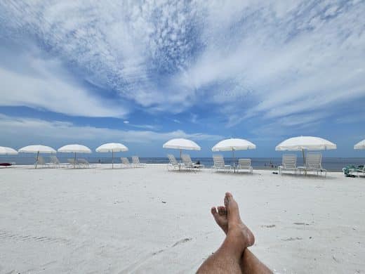 Am Strand auf Big Hickory Island